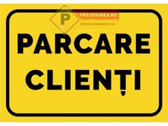 Indicatoare galbene parcare clienti